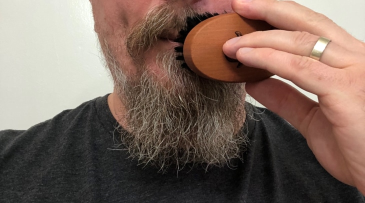 Using a Beard Brush (step by step)