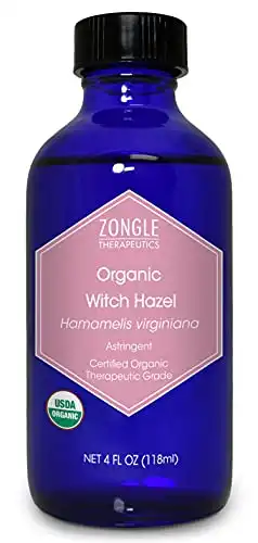 Zongle USDA Certified Organic Witch Hazel, 4 oz