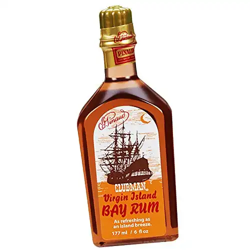 Clubman Pinaud Virgin Island Bay Rum Shave Cologne, After Shave Fragrance, 6 fl oz